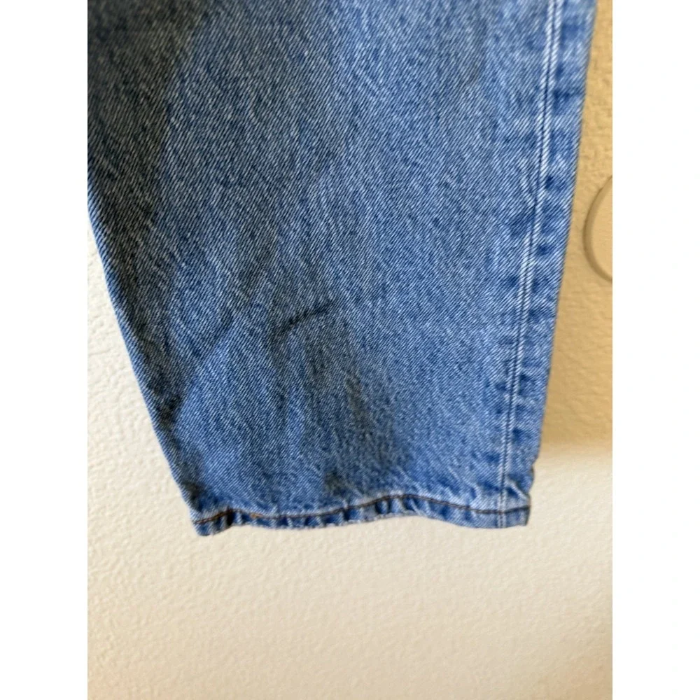 Levis Premium 501 W31 L28 Blue Cotton Ripped Straight‎ Leg Jeans Y2K